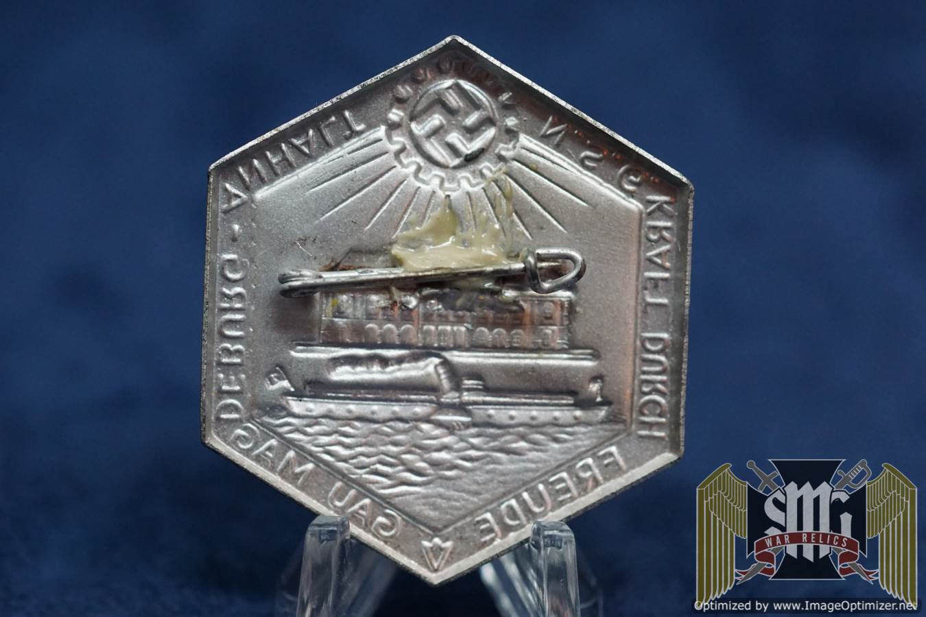 KDF Gau Magdeburg anhalt tinnie with pin repair