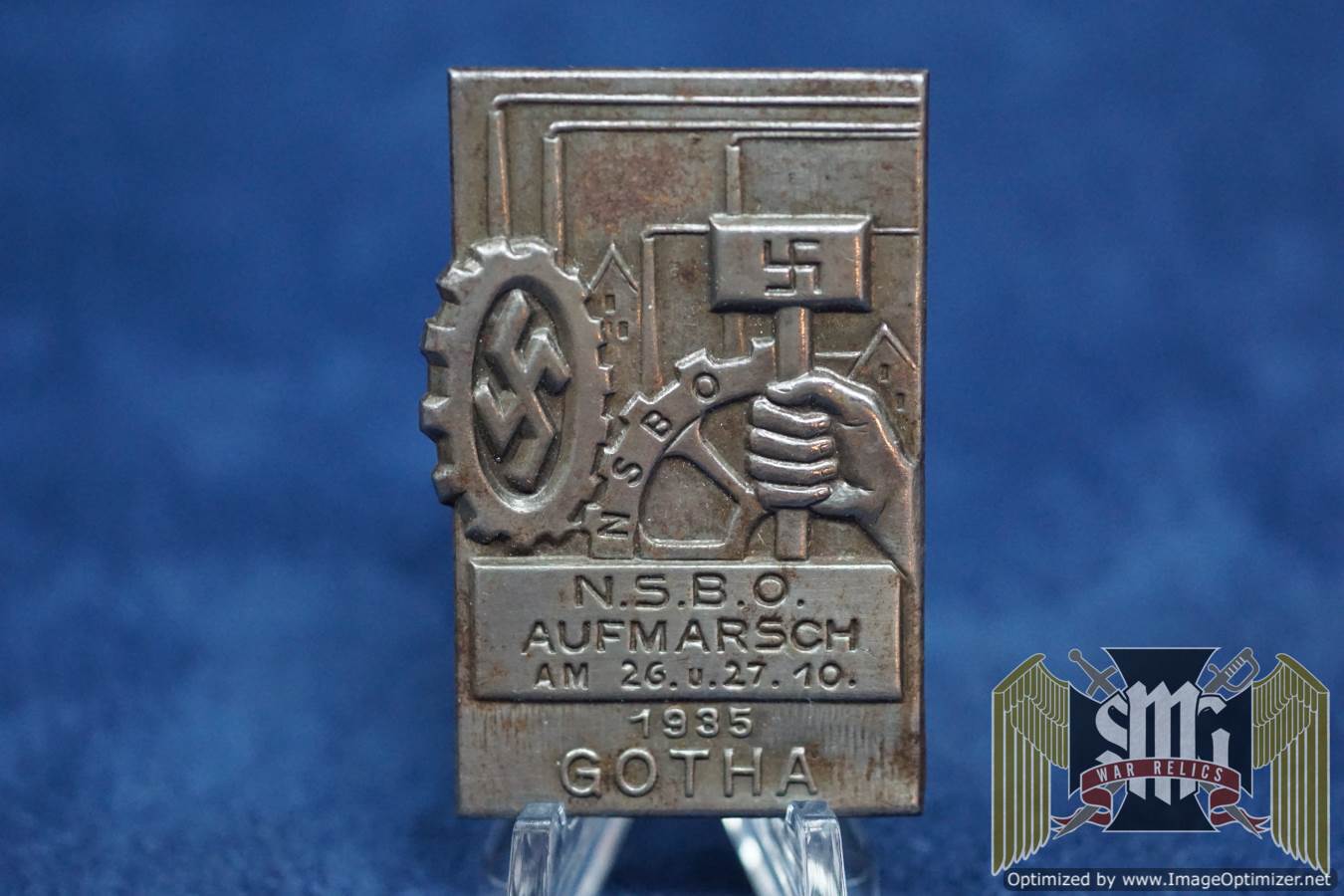 1935 NSBO Aufmarsch Gotha Badge