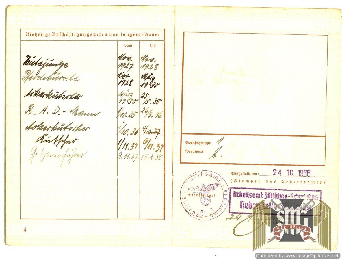 SMGN-0380 Arbeitsbuch "Willi" with RAD Entry