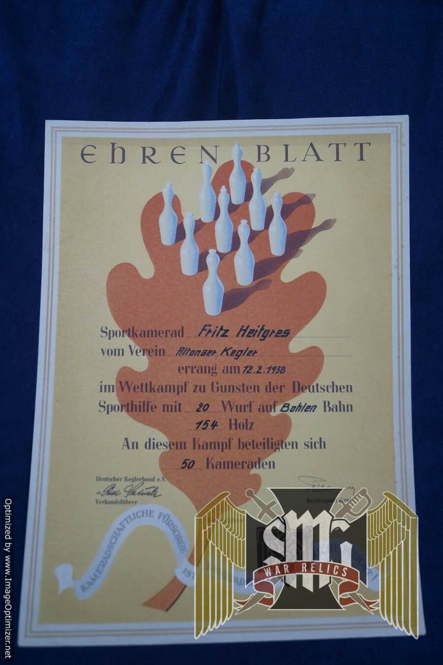 NSRL Bowling Certificate