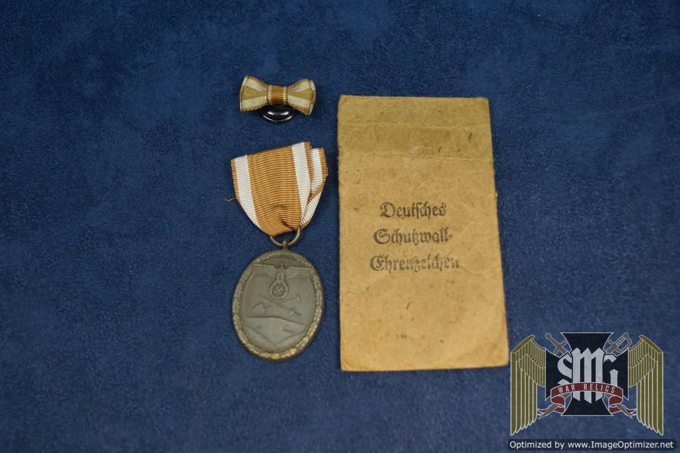 West Wall Medal with Packet and button hole ribbon