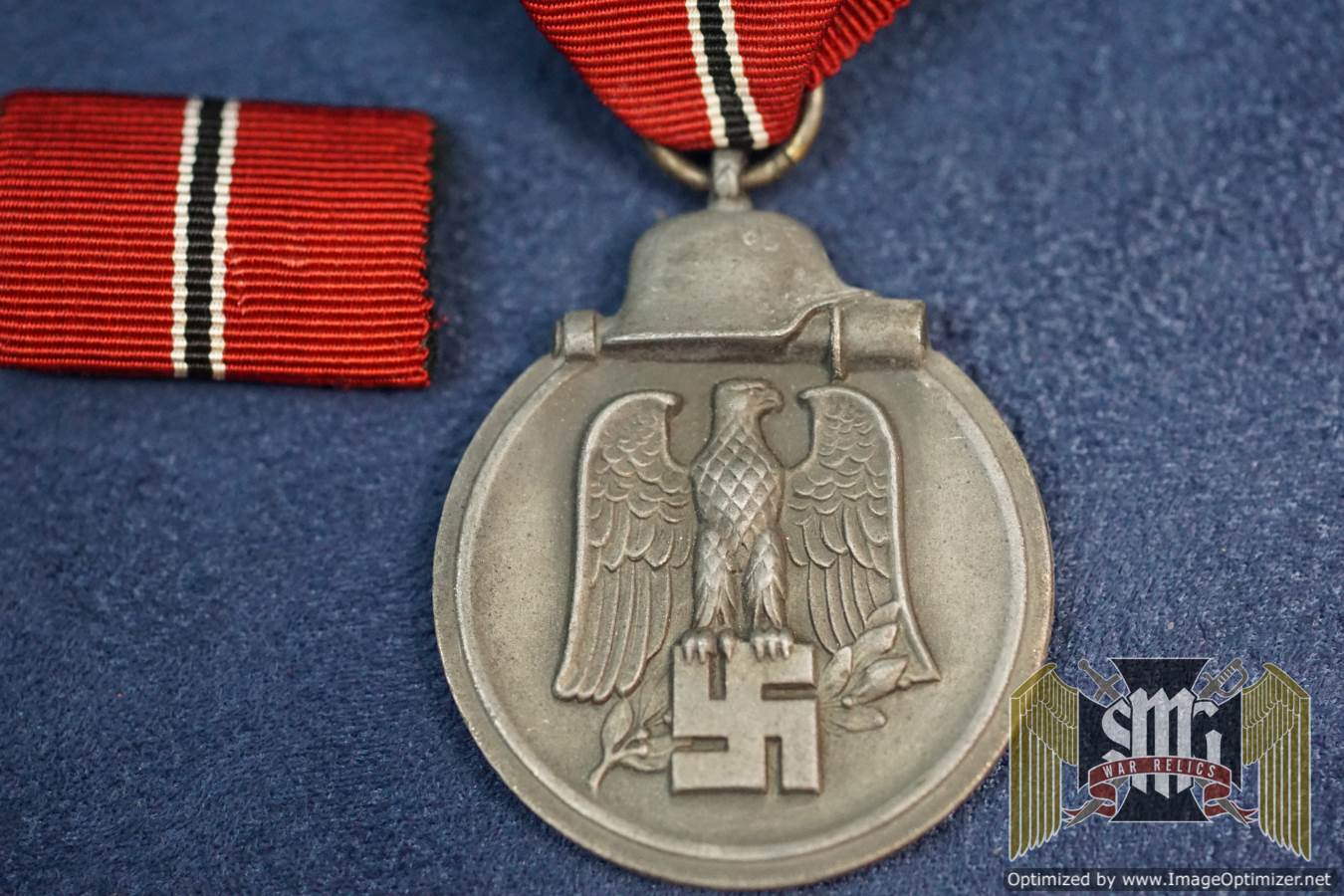 Ost Medal Marked 3 or 8 W/ Ribbon bar