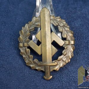 SA sports badge in bronze by Berg & Nolte numbered