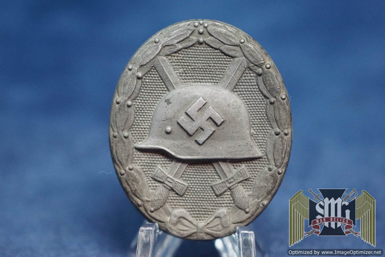 Silver Wound badge by Moritz Hausch marked 127
