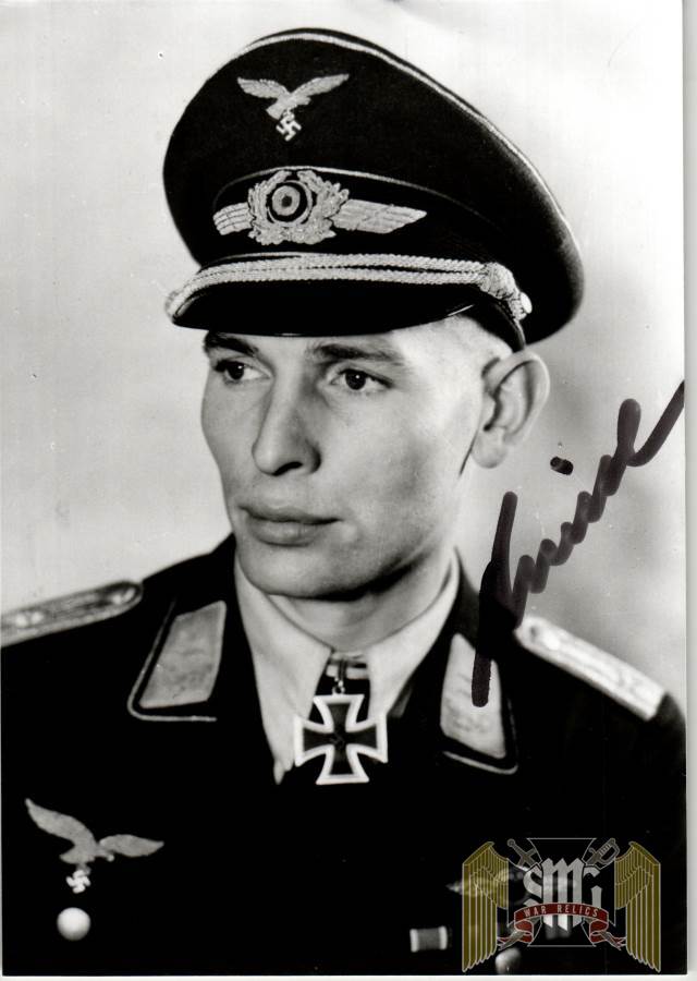 Meisel, Martin Knights cross winner signature Luftwaffe