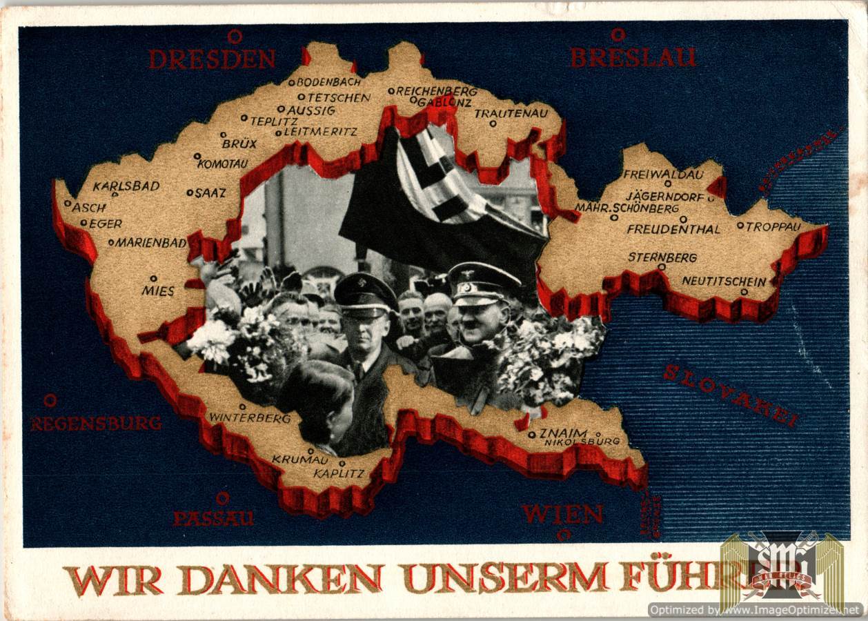 Wir Danken Unserm Fuhrer Postcard Postmarked
