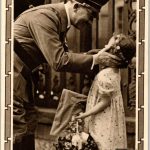 Hitler w/flowergirl Postcard