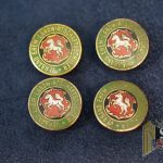 German Agriculture school button Enamel