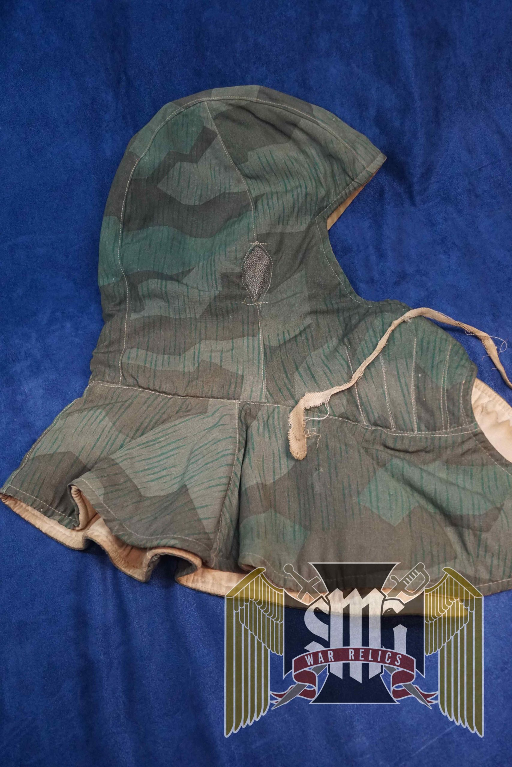 0863 WWII German splinter Camo Winter Hood Heer wehrmacht
