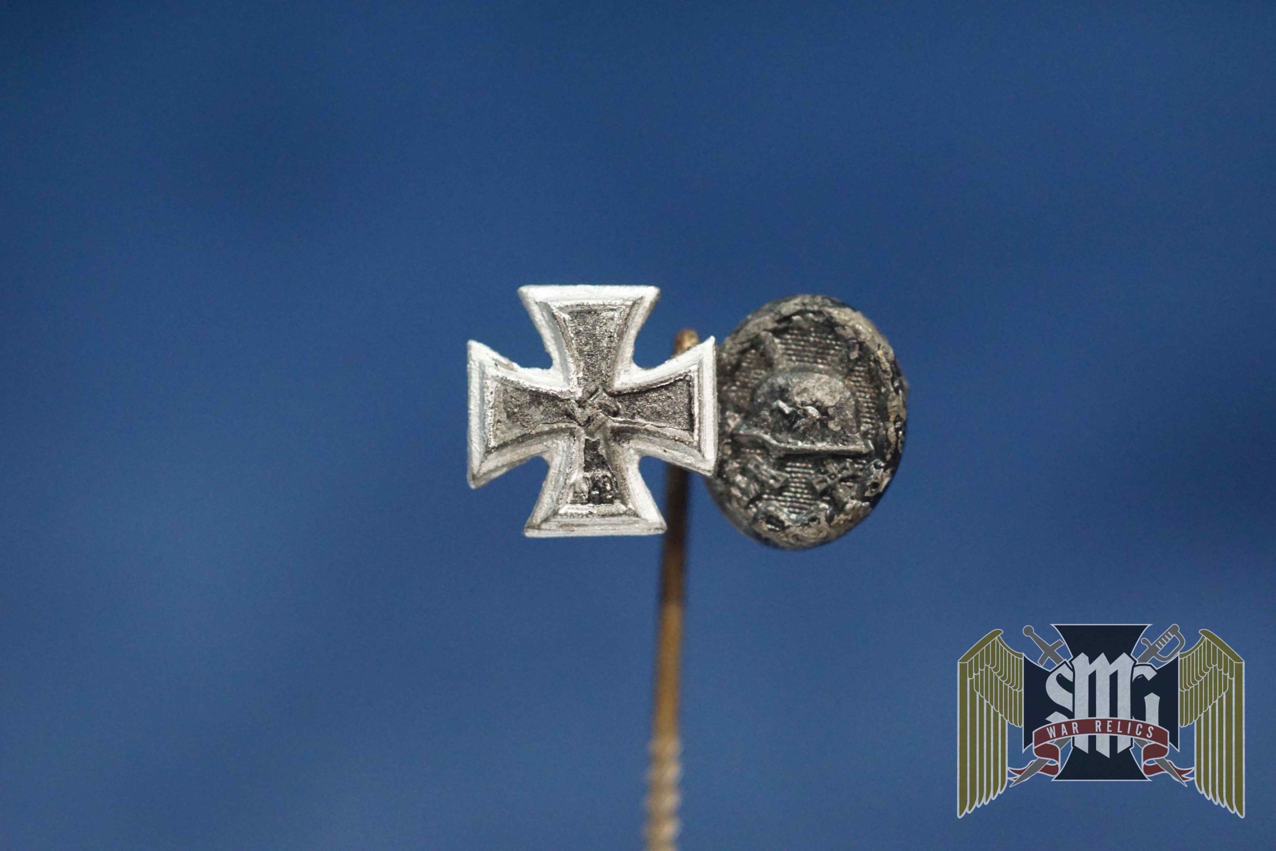 Iron cross w/black wound badge stick pin