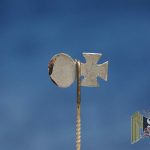 Iron cross w/black wound badge stick pin