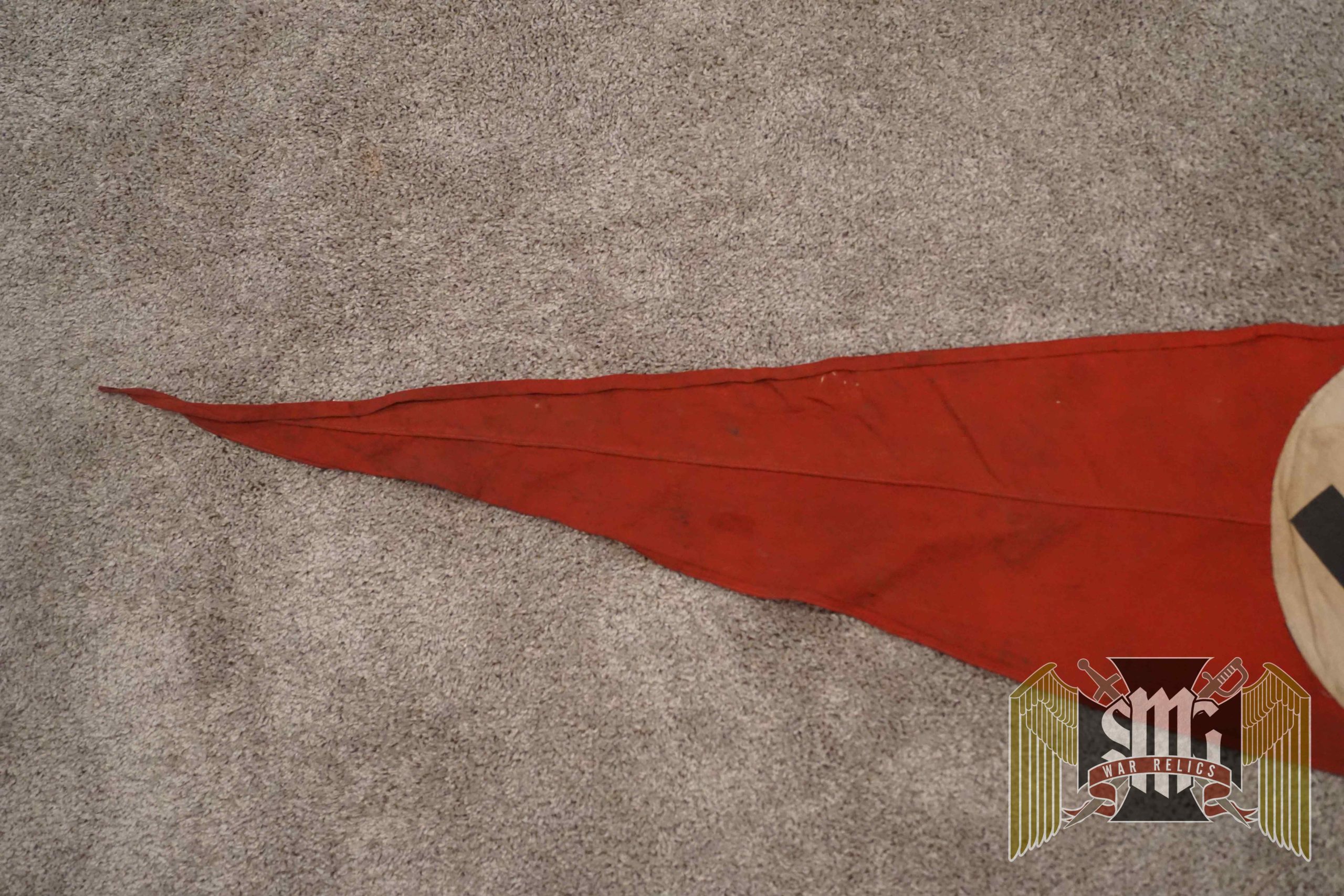 Large NSDAP Pennant with original pole and suspension string