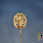 General Assault Badge stick pin in silvered tombak
