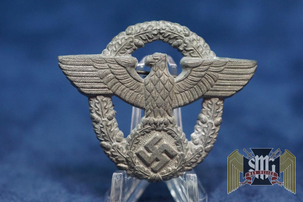 Nazi Police Cap Badge by FLL in zinc