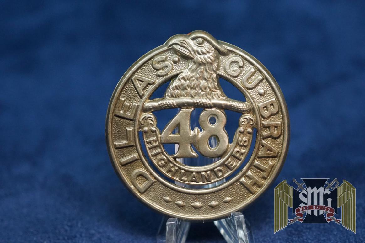 WW2 era 48th Highl- landers Canadian Cap badge