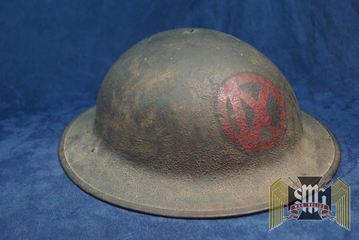 WW1 US AEF 9th Corps M1917 Helmet