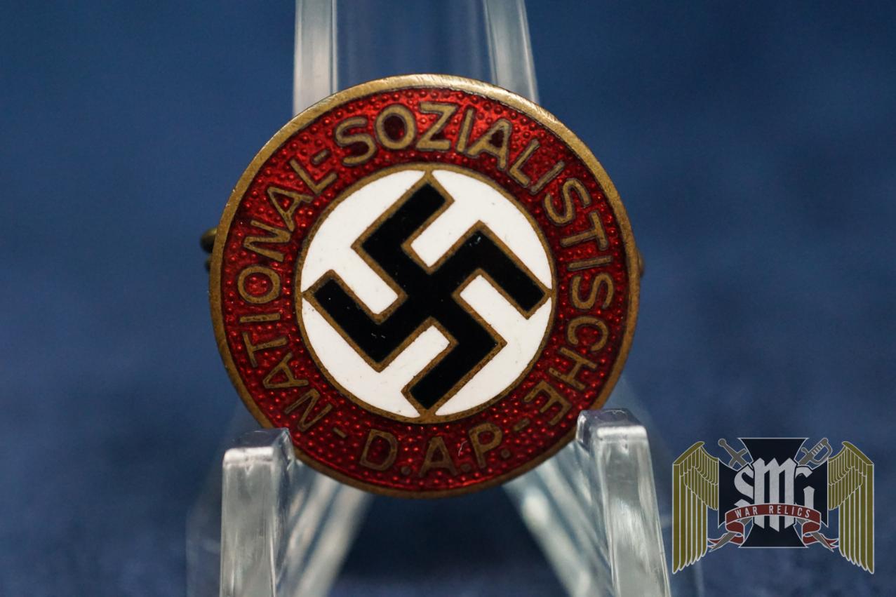 Nazi Party Member Badge transitional RZM 75 Marked