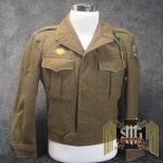 2nd Infantry Ike Jacket with Early Green wool Patch and WW1 Fourragere Cord
