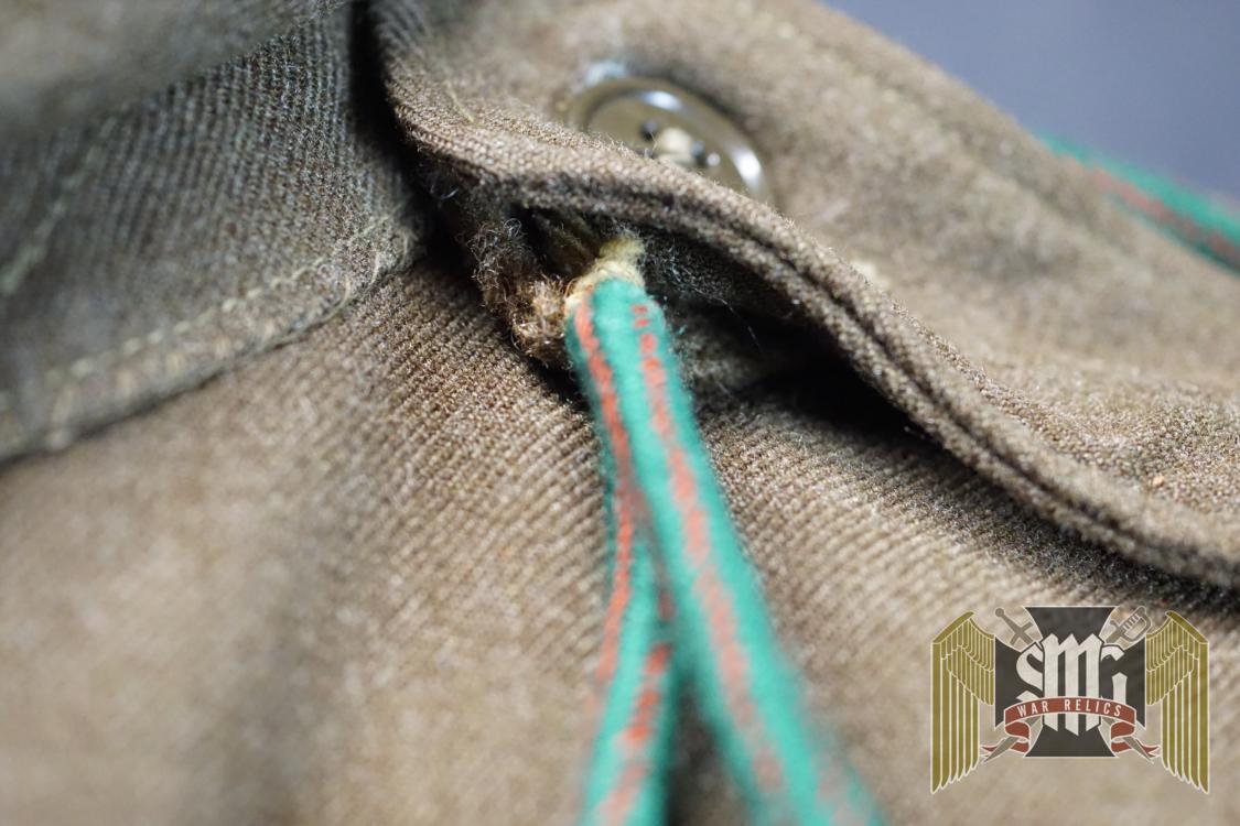 2nd Infantry Ike Jacket with Early Green wool Patch and WW1 Fourragere Cord
