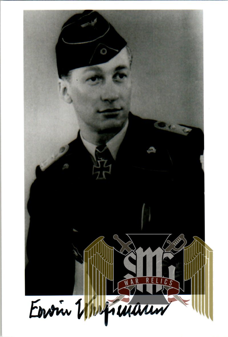 Erwin Kressmann Knights Cross Winner signature Panzer Commander