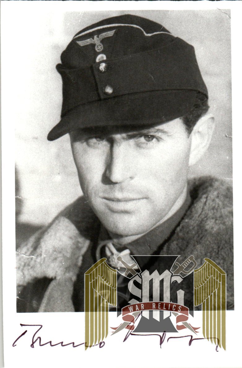 Bruno Kahl knights cross with oak leaves winner signature