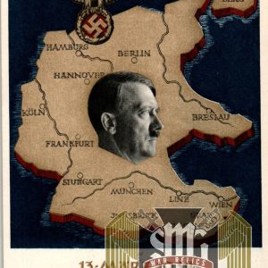 Ein Volk Ein Reich Ein Fuhrer Postcard postmarked