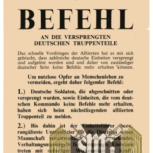 drop leaflet Surrender Instructions for German soldiers