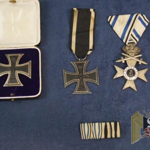 SMGN-1221  GROUPING! WW1 German  Iron Cross first Class Cased  and Named to Flying Ace Hans Ritter von Adam