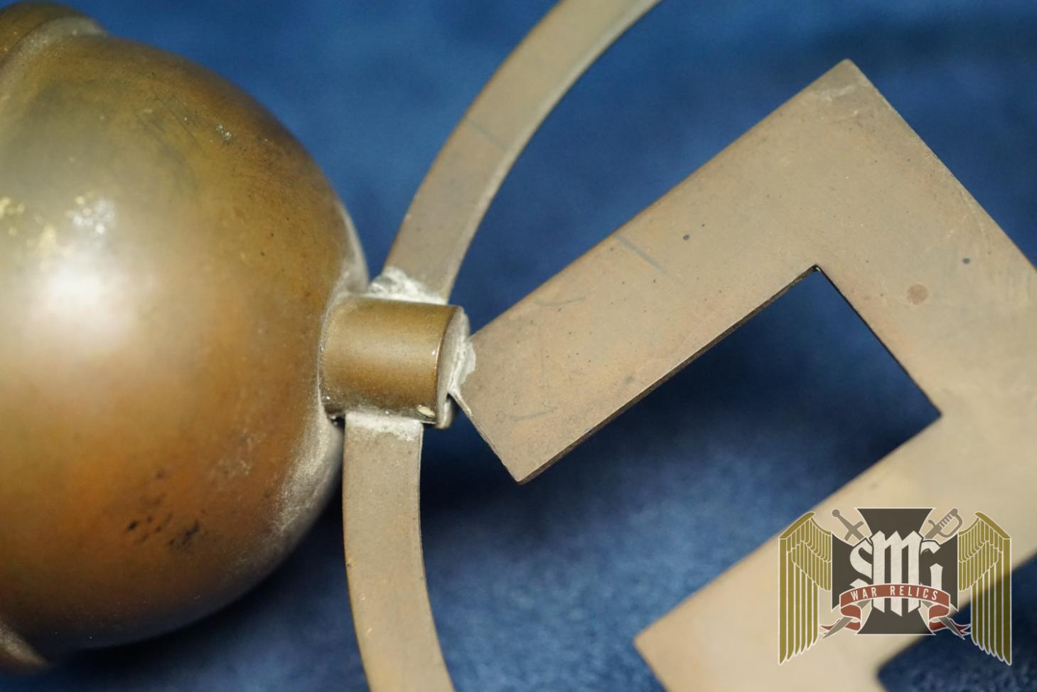 1248 NSDAP FLag Pole topper in Brass