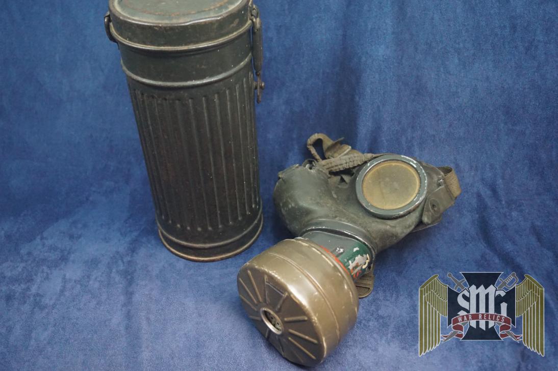 1939 Dated German Gas Mask canister and mask