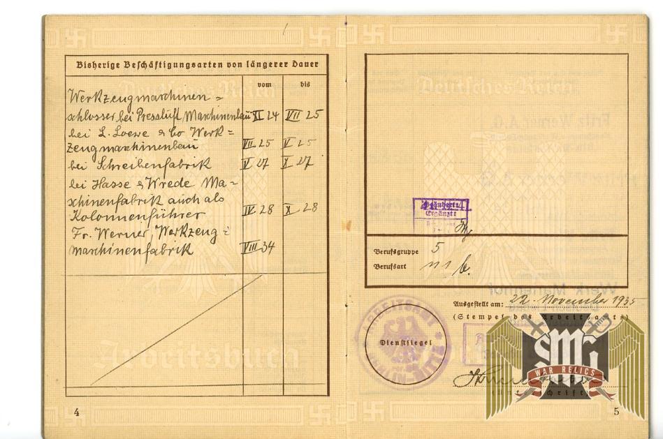 First Style Arbeitsbuch With Luftschutz Training Stamp