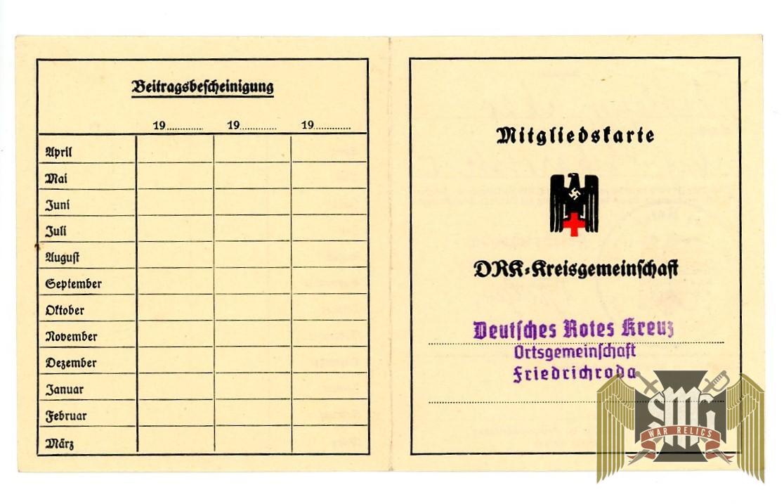 DRK (german red cross) Contribution book and badge authorization