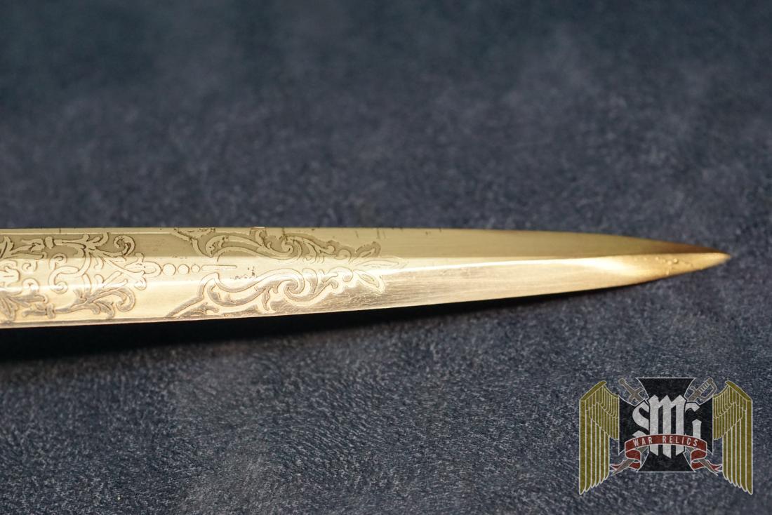 Double Etched Heer dagger by Emil Voos W/ Ivory grip
