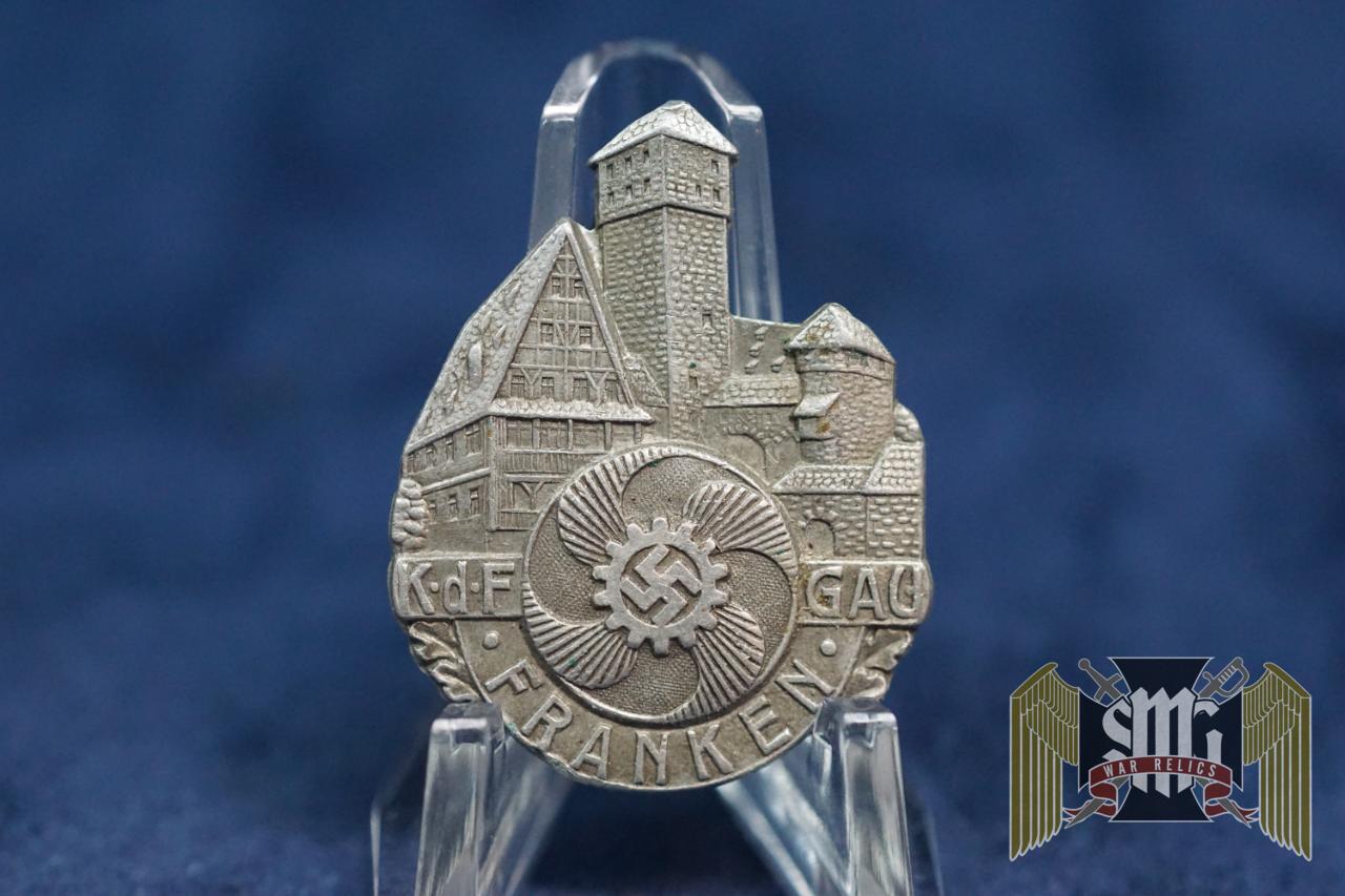 A Third Reich Period Kdf (Strength Through Joy) Gau Franken Celebration Badge By Christian Lauer
