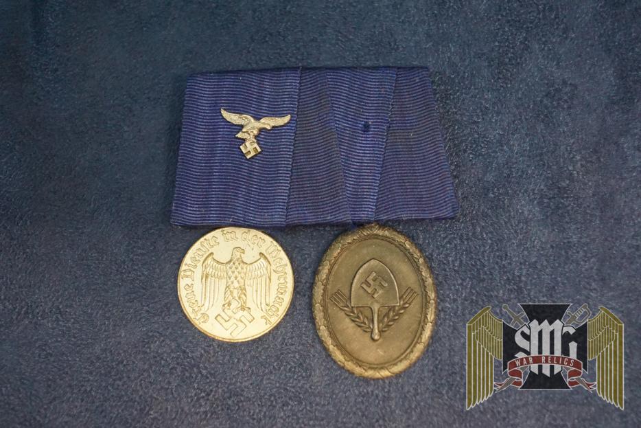 Luftwaffe 2pc Medal Bar