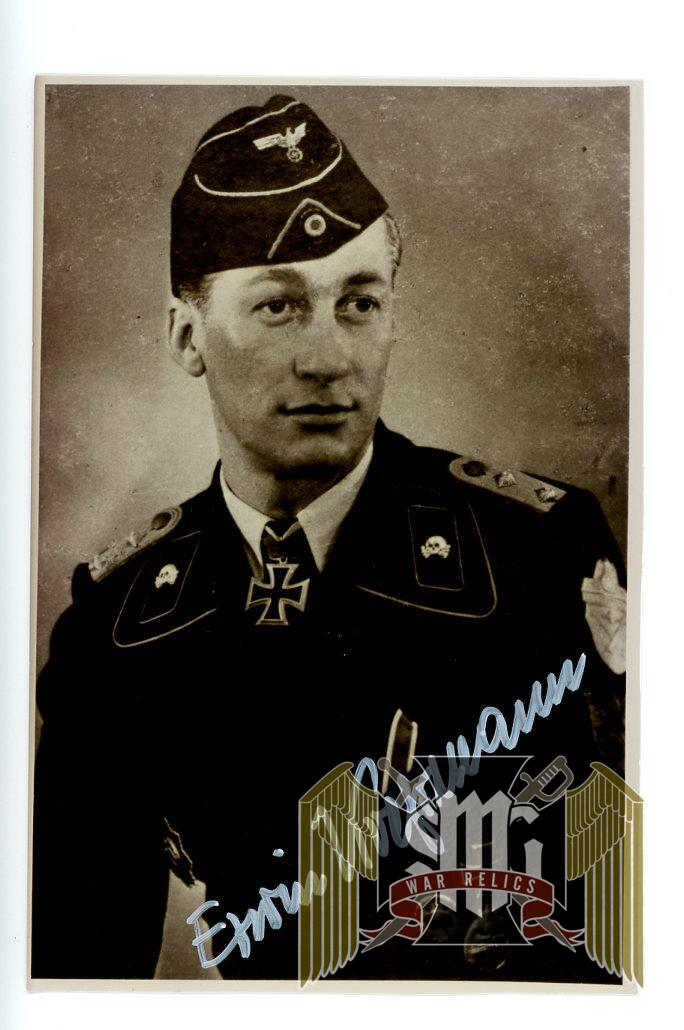 Erwin Kressmann Knights Cross Winner signature Panzer Commander