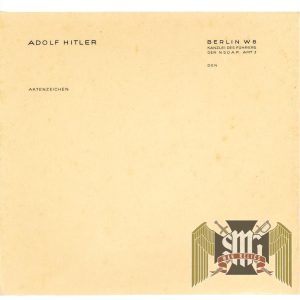 Adolf Hitler Berlin Chancellery Stationary Short Sheet