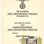 Blank Mother's Cross in Bronze Document Near Mint!