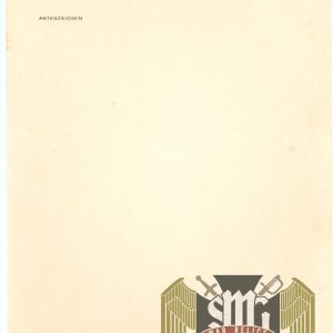 Adolf Hitler Berlin Chancellery Stationary