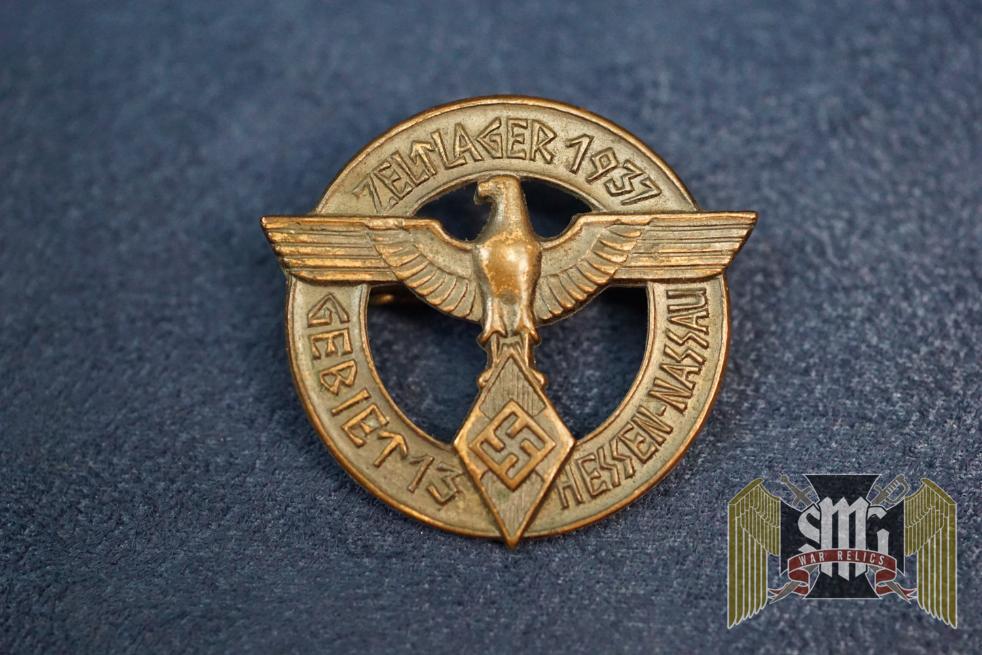 HJ Zeltlager 1937 participant badge by Wiedmann