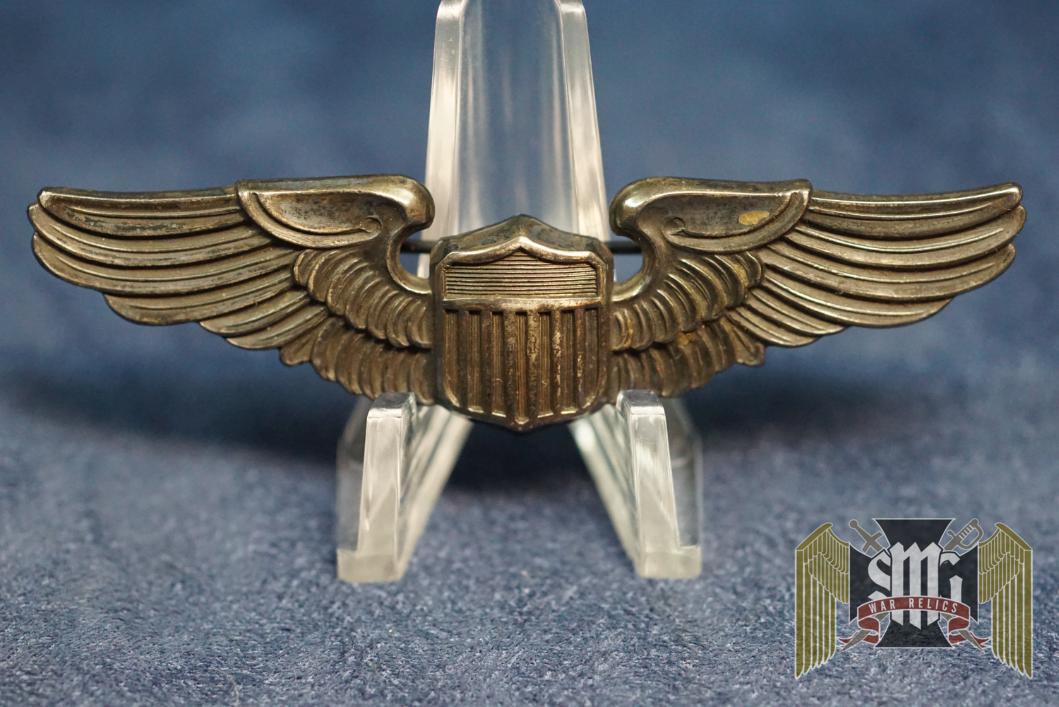 US WW2 Era Pilot wings Sterling marked