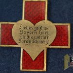 WW1 Bavarian red cross Heart Medal By Deschler