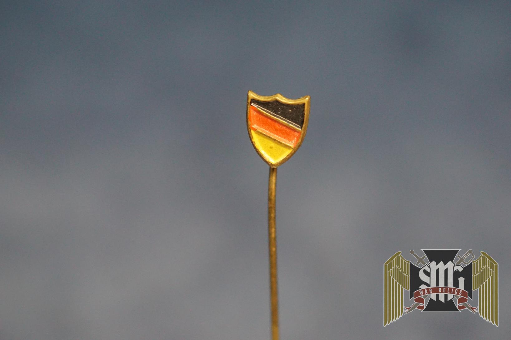 German Tri color shield stick pin