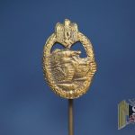 Panzer Badge Stick pin in bronze