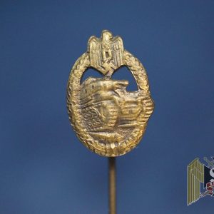 Panzer Badge Stick pin in bronze