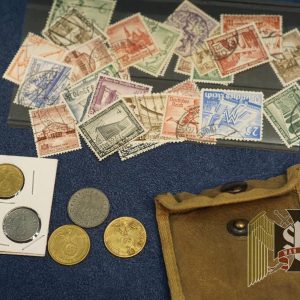 Assorted Thid reich stamps and coins