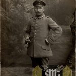 WW1 Postcard uniform Study officer