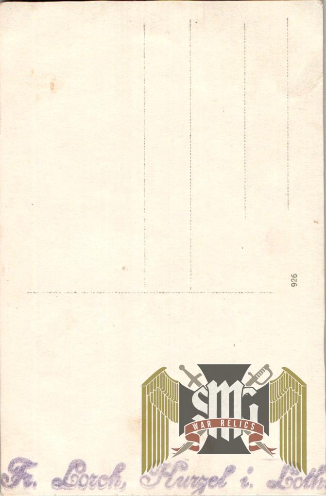 WW1 Postcard uniform Study officer