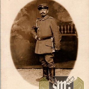 WW1 Postcard uniform study bayonet and shooting Lanyard