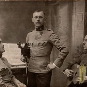WW1 Austrian Postcard, uniform study Musicians